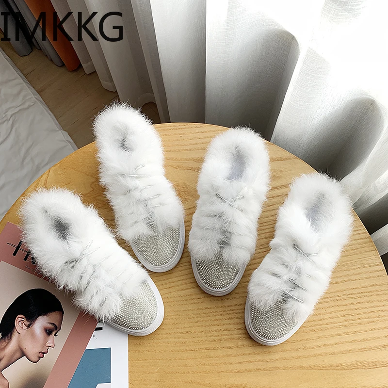 Новые зимние женские ботинки нескользящая Молодежная теплая хлопковая обувь из