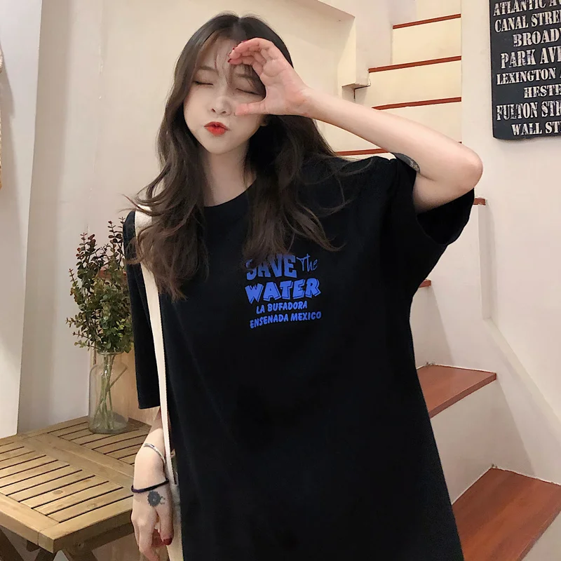 

Summer Internet Celebrity Super Hot Short-Sleeved T-shirt Women's Korean-Style Loose Ins Trendy Harajuku BF Style Hong Kong