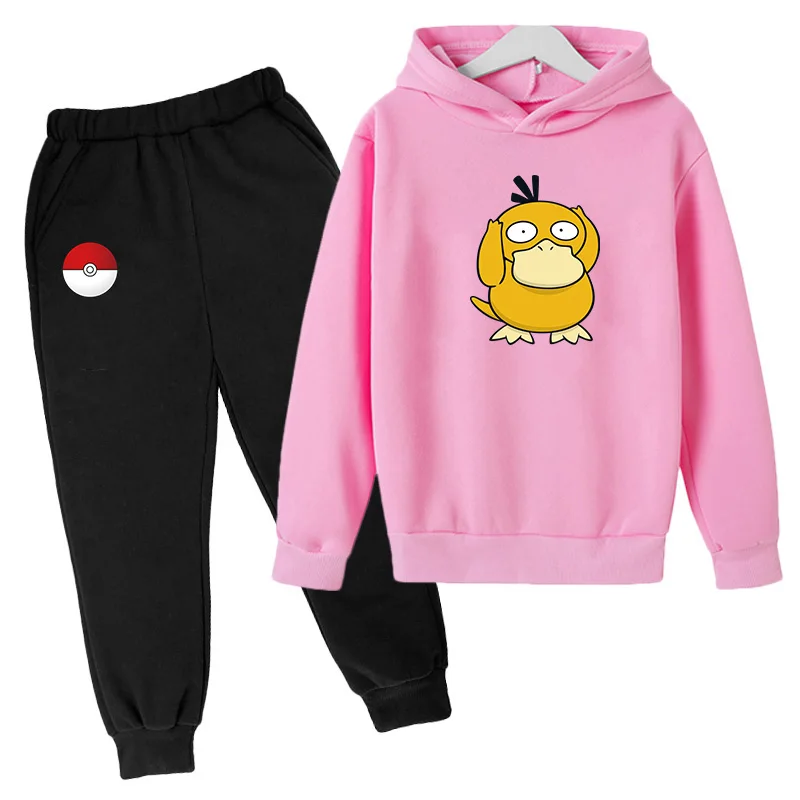 

New Cartoon Duck Boys' Suit Cotton Long Sleeve Shirt + Pants Two Piece Suit Children's Suit Children's Spring and Autumn Style