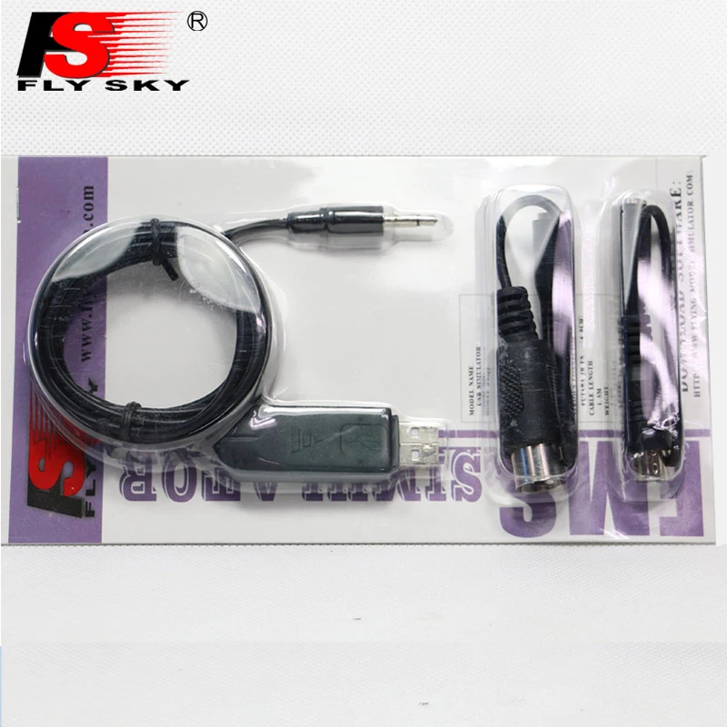Flysky FS-SM100 RC USB симулятор полета с кабелем FMS для FLYSKY FS-i6 i10 i6X FS-T6 TH9X FPV