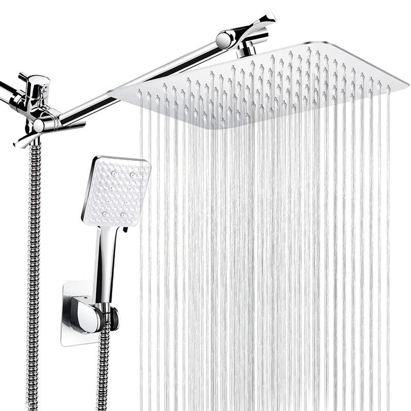

Shower Head ,High Pressure Rainfall Shower Head with Handheld Showerhead Combo, Anti-Leak Shower Head with Holder