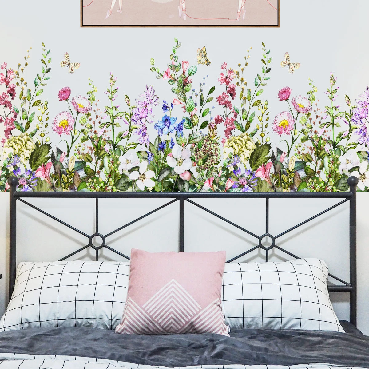 

Store Wall Sticker Home Decoration 2PCS Plant Flower Collage Beautiful