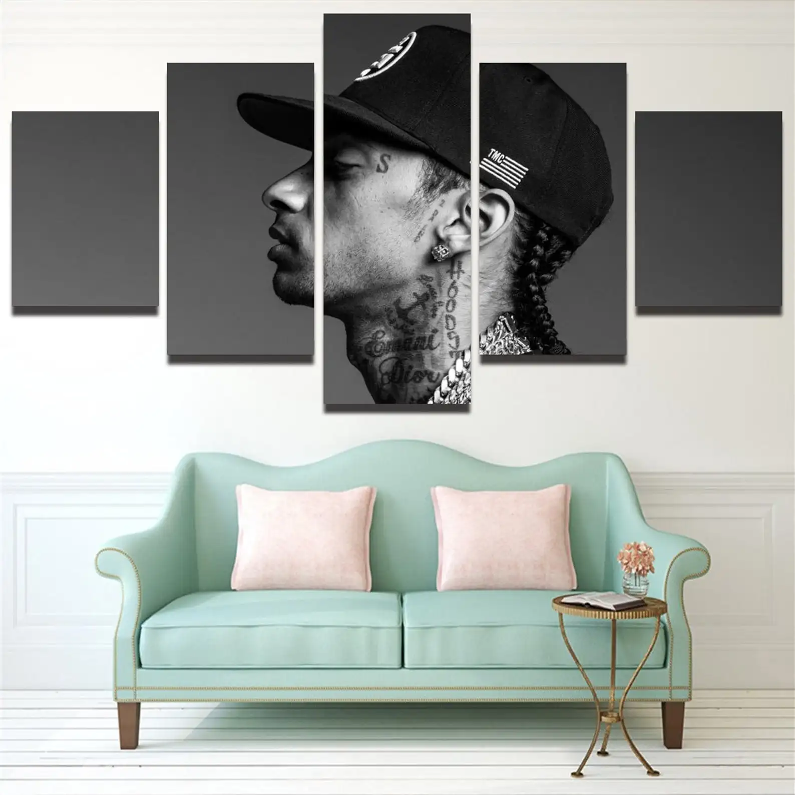 Nipsey Hussle музыкальный фильм плакат 5 шт. холст Художественный набор печатных