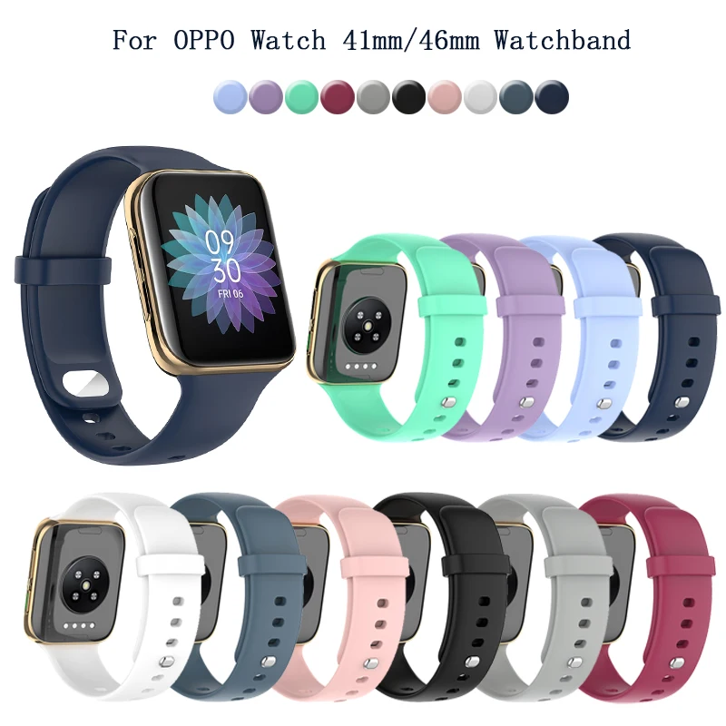 Подходит для Oppo Watch 41 мм/46 мм умный Браслет мягкий силиконовый гелевый сменный