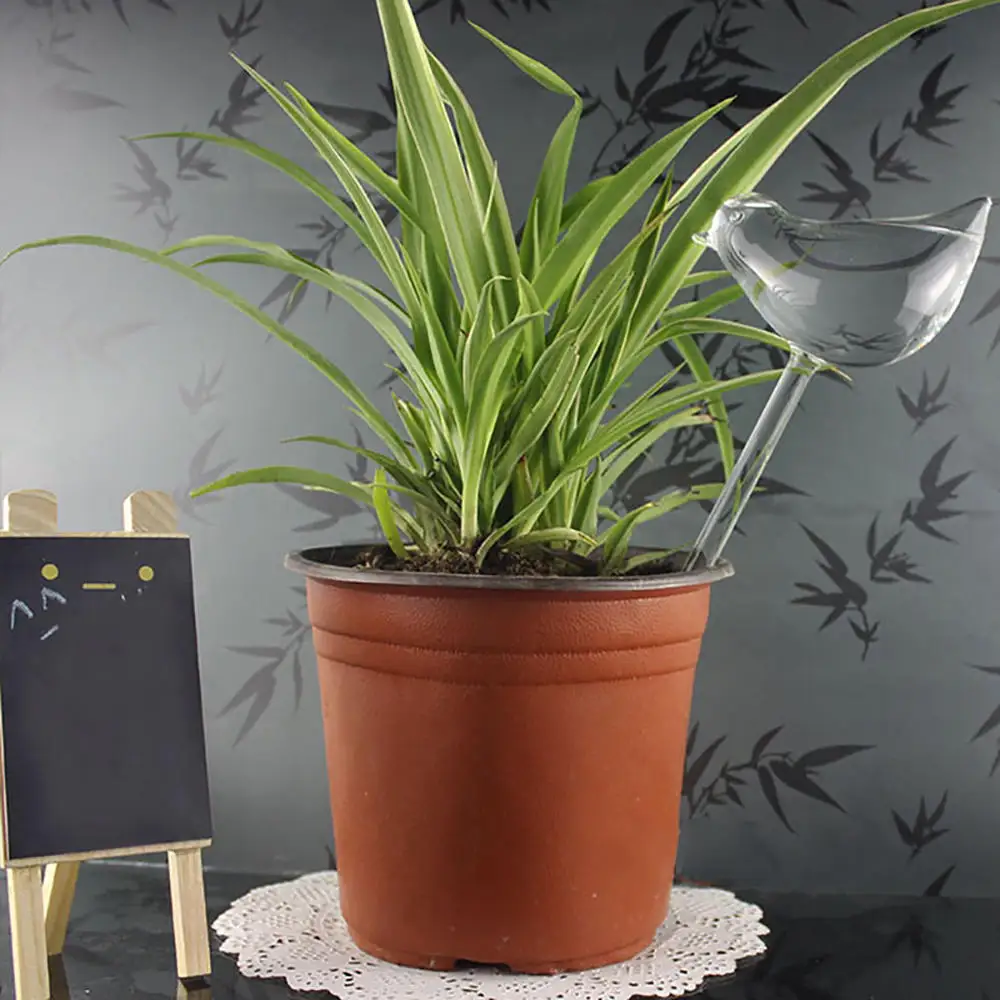 

3X Automatic Bird Shaped Glass Watering Spike Irrigation Plant Garden Drip Bird Automatic Watering Device