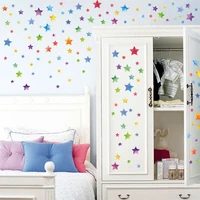 rainbow color dots star wall sticker for kids room children home decor decals creative removable living room diy vinyl stickers