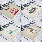 Индивидуальная скатерть Рождественский Настольный коврик чашка с оленем, коврик для чашки 42*32 см, льняной принт, коврик для обеденного стола, кружка, подставки, салфетки