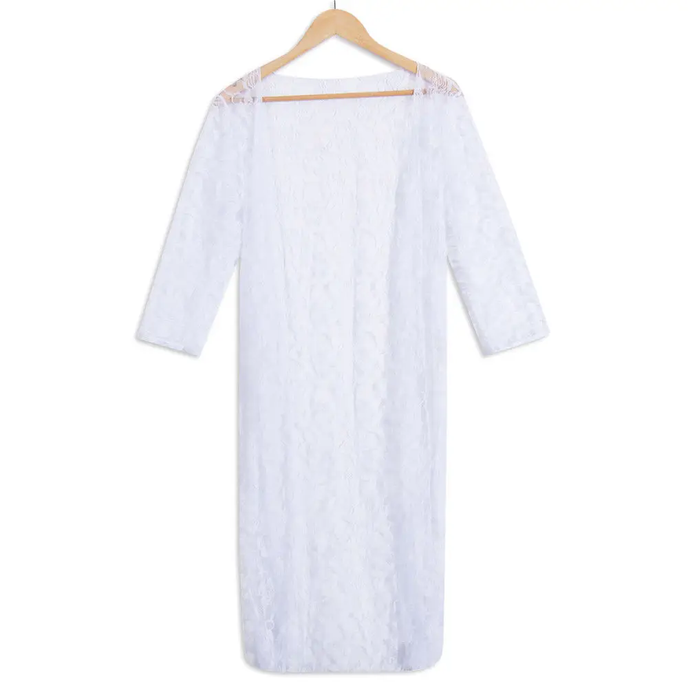 Летнее Женское пальто с длинным рукавом кружевное женское сексуальное летнее