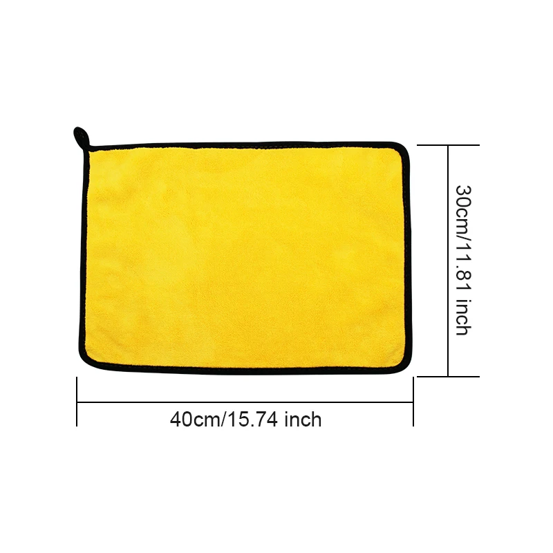 

1Pc 30x40CM Car Wash Microfiber Towel Drying Cloth Hemming Car Care Cloth Detailing Car Cleaning Tools