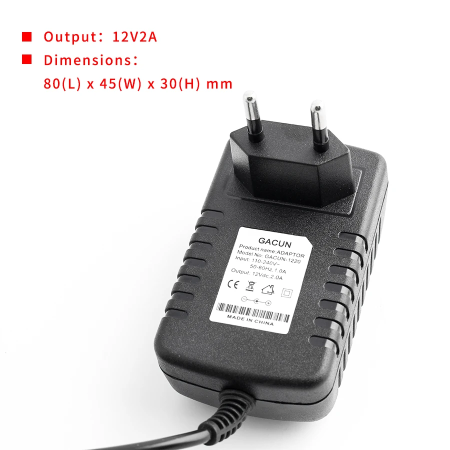 блок питания адаптер Адаптеры 100 240 В AC/DC 12 2A конвертер трансформатор 5.5*2.5 мм EU/US