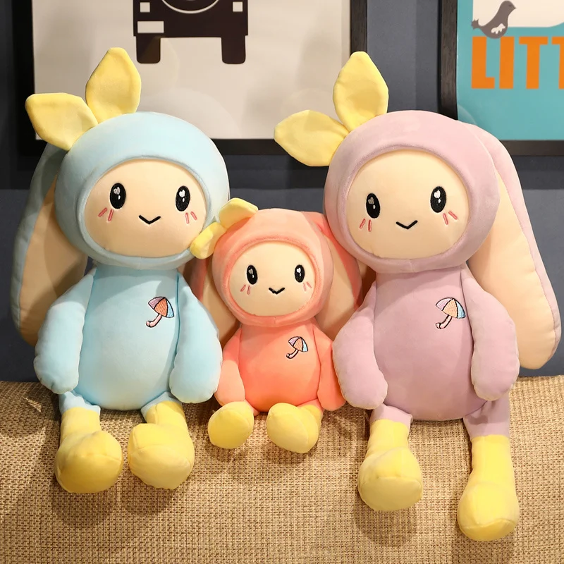 

50-135cm Cute Soft Cartoon Large Rabbit With Umbrella Stuffed Kawaii Animals Pillow Nice Dolls For Girls Kids Birthday Gifts