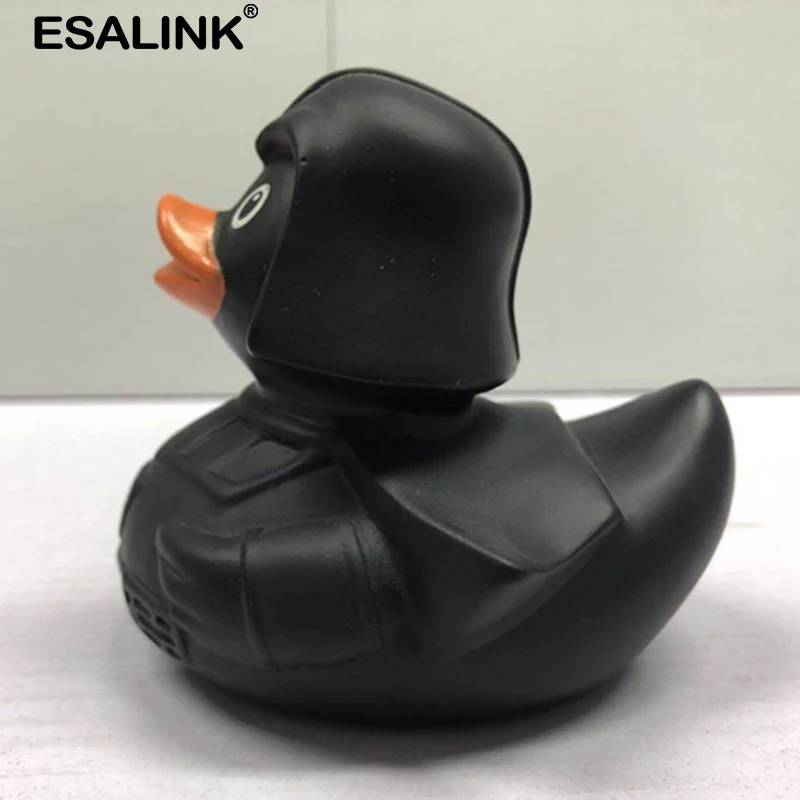 ESALINK 8 см детские игрушки плавающий звук резиновая утка солдат в черной броне