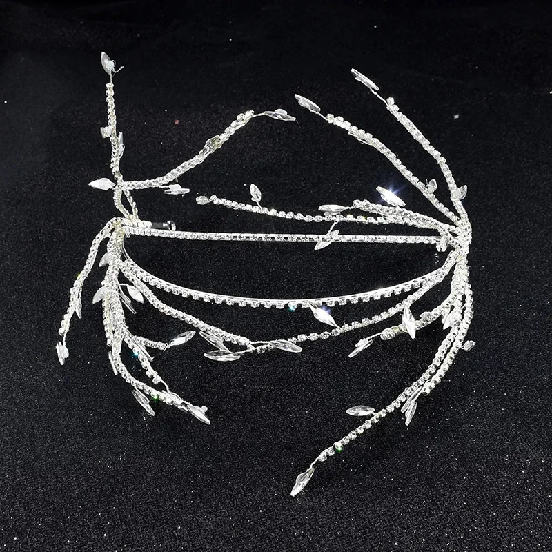 

Luxury Crystal Rhinestone Bridal Crown Wedding Headband Women Hairband Girl Gift Jewelry Bride Statement Hair Accessories