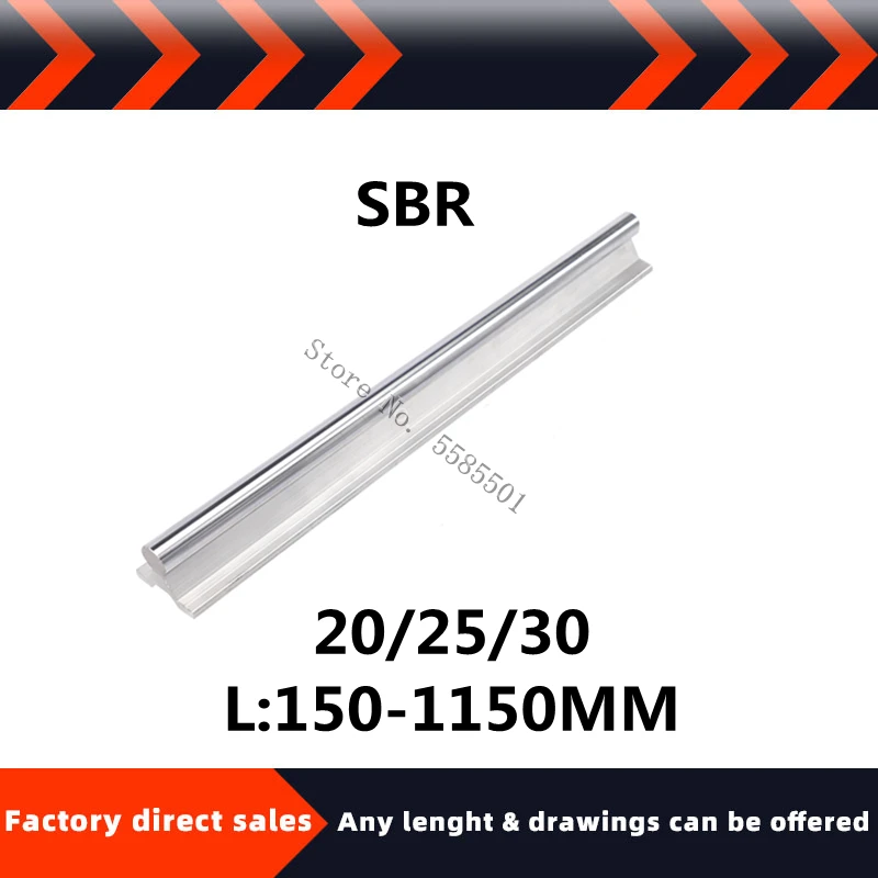 1/2 шт. линейная направляющая SBR20 SBR25 SBR30 150-1150 мм полностью поддерживаемый линейный