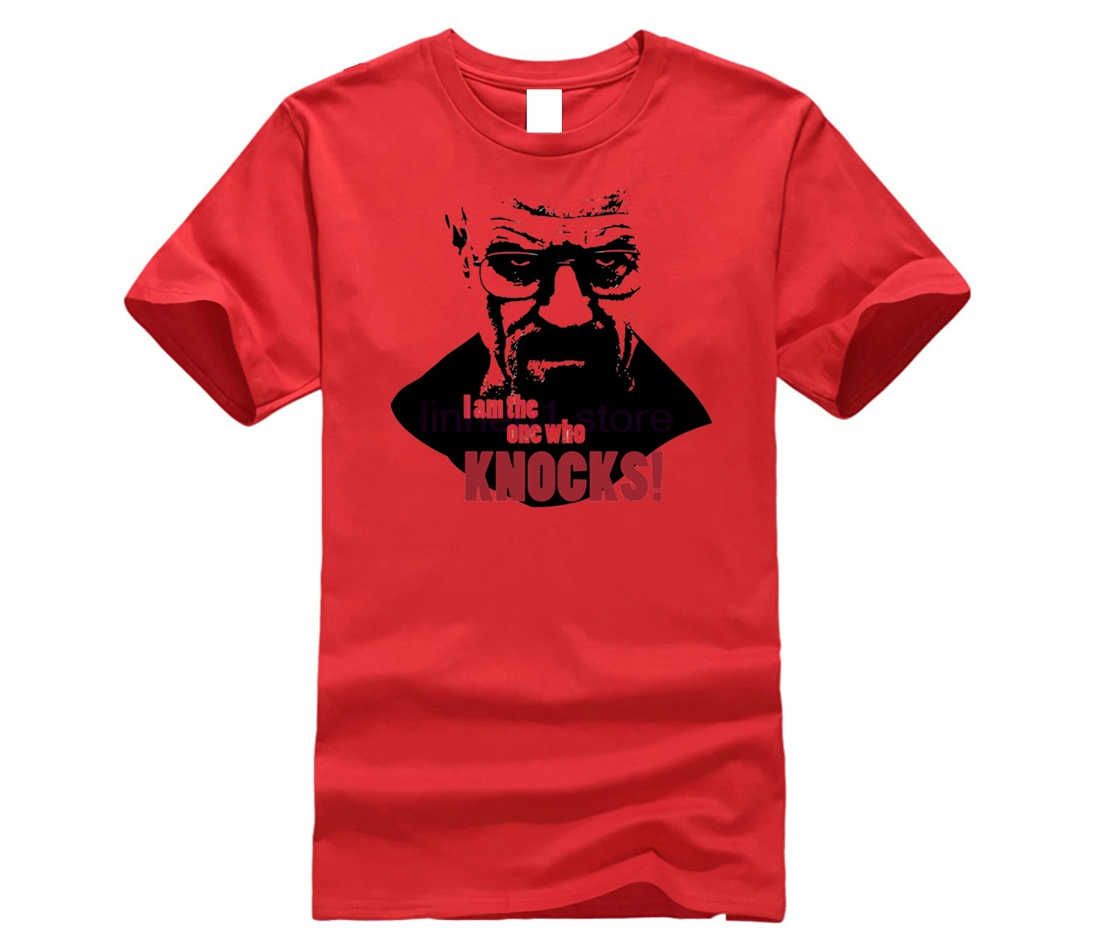 Мужская футболка с надписью I Am The One Who Knocks Heisenberg Повседневная короткими рукавами