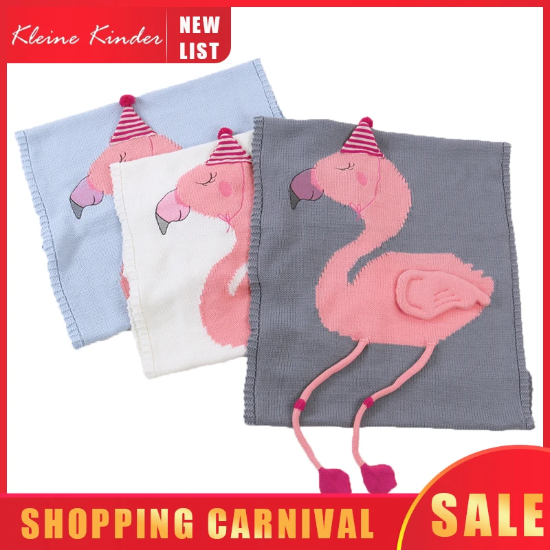 Детские одеяла для новорожденных мягкие теплые вязаные пеленки с изображением