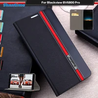 pu leather phone case for blackview bv6800 pro flip book case for blackview bv6800 pro business case soft silicone back cover