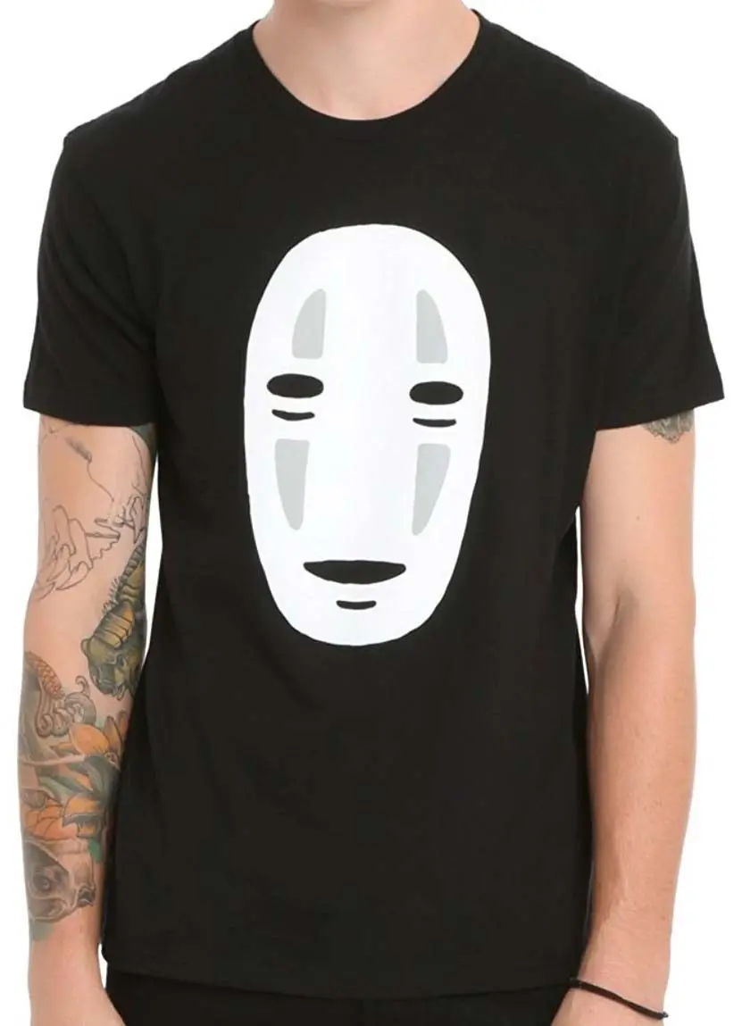 Мужская черная футболка с надписью Spirited Out No Face новая летняя модная удобная