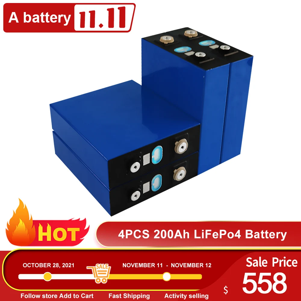 

4 шт., литий-железо-фосфатные аккумуляторы 3,2 В Ач