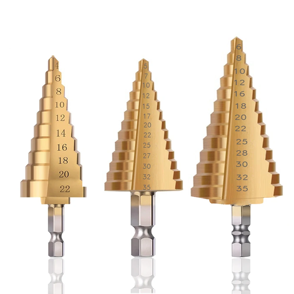 ступенчатое сверло с титановым покрытием. сверло по металлу ступенчатое "matrix" 4-32мм (72359). ступенчатое сверло с титановым покрытием. ступенчатое сверло с титановым покрытием. сверло ступенчатое 4-32 (шт).