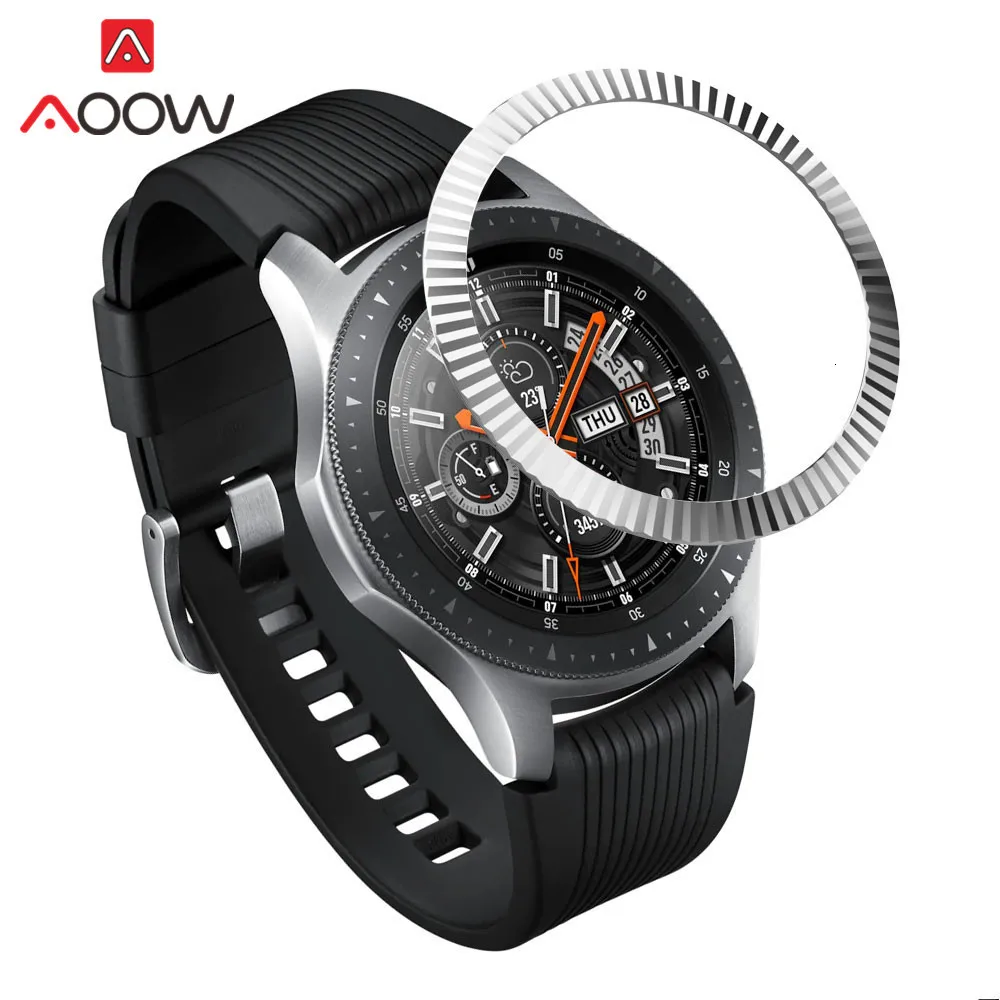 Нержавеющая сталь ободок кольцо стиль для samsung gear S3 Frontier Galaxy Watch 42 мм 46 мм клейкая крышка защита аксессуары