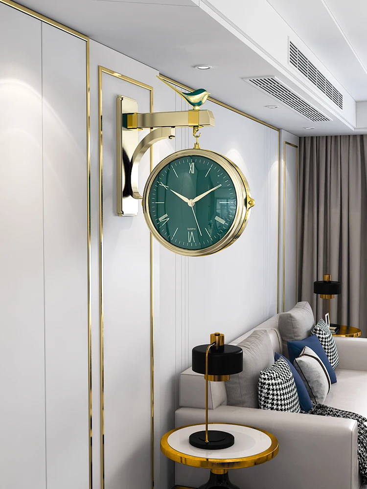

Creative Double-faced Modern Wall Clock Home Decoration Living Room Fashion Household Hanging Watches Resin 20 Inch Clock ZA318