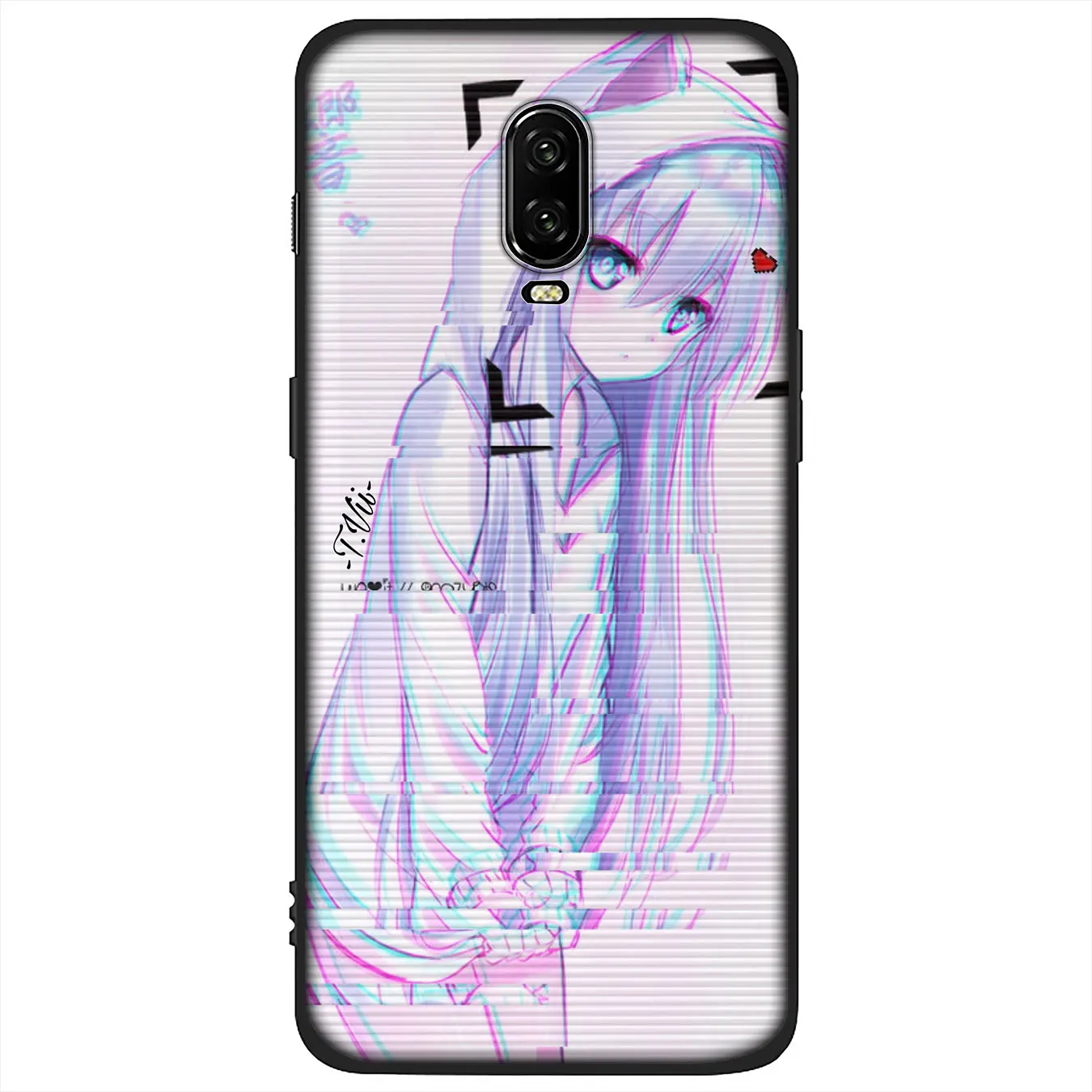 IYICAO Vaporwave Space Anime Soft Silicone TPU Black Phone Case for OnePlus 7T 7 Pro 6T 6 5T 5 One Plus 7Pro Cover |