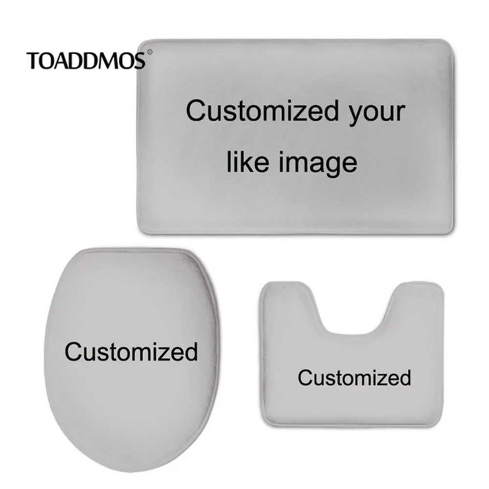 TOADDMOS изготовленным на заказ логосом/дизайн коврик для ванной фланель Абсорбент