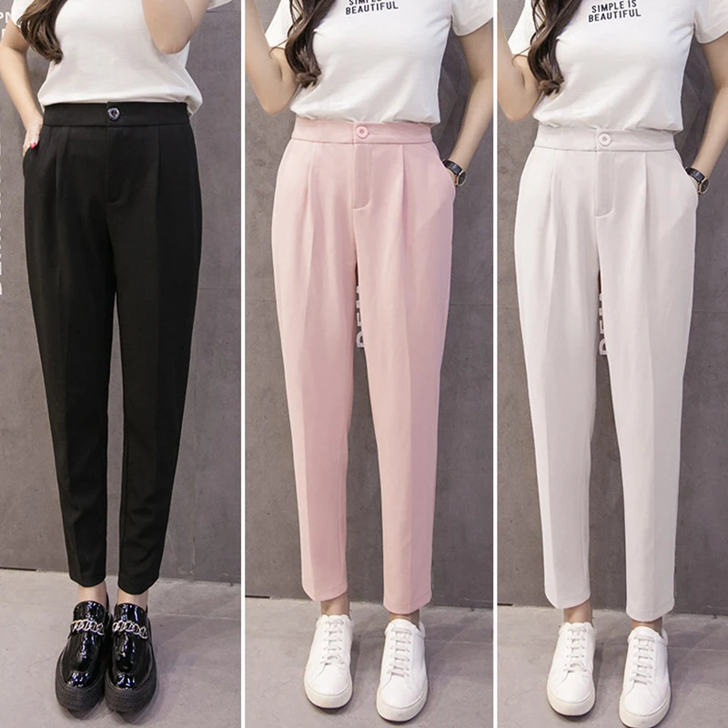 Летние осенние модные женские повседневные шифоновые брюки рабочая одежда
