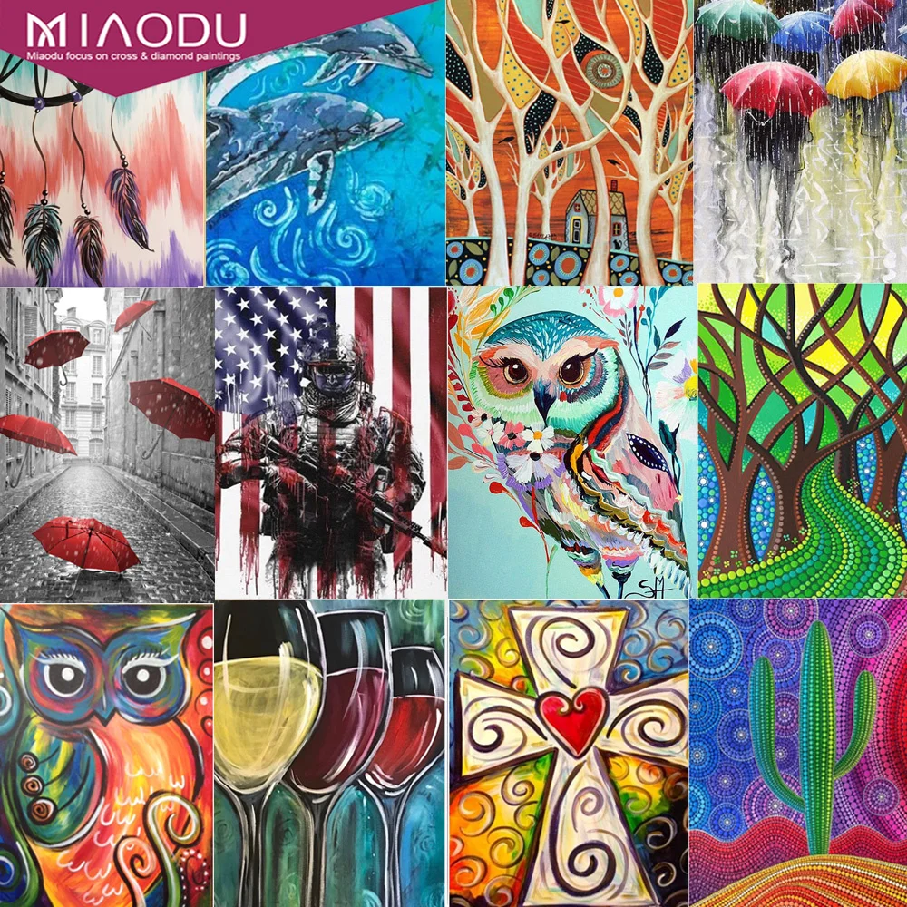 

5D DIY Diamond Painting Circle Full Animal Owl Dreamcatcher Cross Stitch Picture of Rhinestones Mosaic Painting Home Decor Gifts