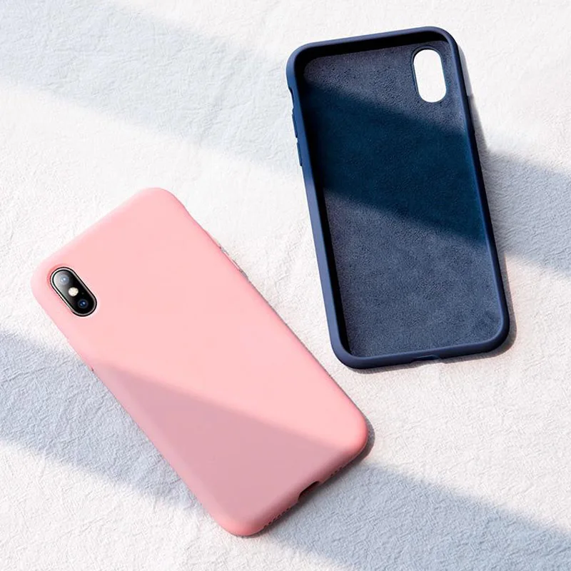 Lovebay жидкий тонкий мягкий чехол для телефона для iPhone 11 8 7 6s Plus Мягкий силиконовый чехол однотонный карамельный цвет для iPhone 11Pro X Xs Max XR