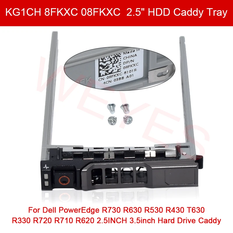 10 шт. KG1CH 8fkxc 08FKXC 2 5 дюйма 3 HDD Caddy Tray для Dell PowerEdge R730 R630 R530 R430 T630 R330 R720 R710 R620|Чистящие