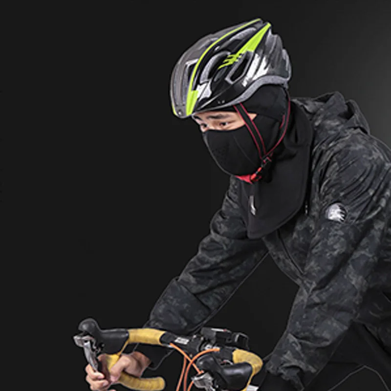 

Winter Cycling Protective Headgear Head Wear Warm Ski Motorbike Cycling Face Mask Helmet Cap Windproof Fleece Hat