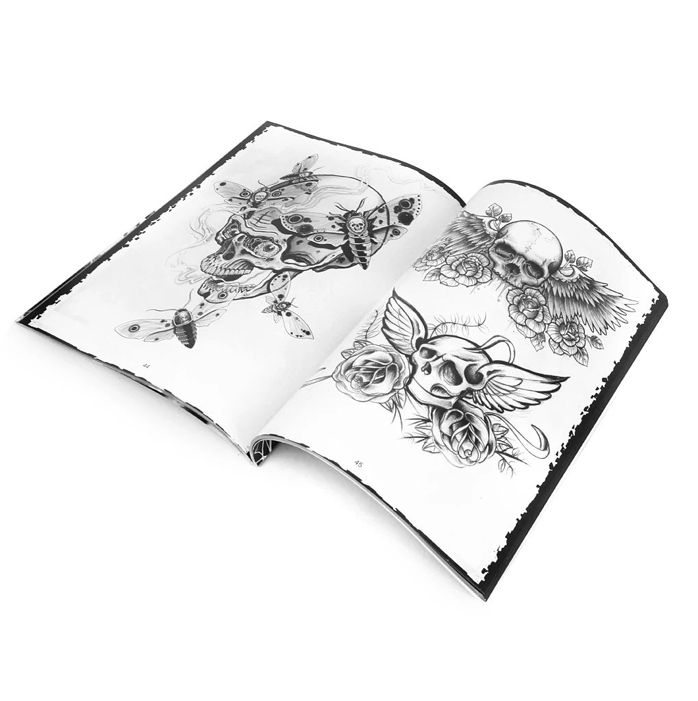 Разнообразные узоры череп Татуировка флэш-книга рукописи инструкция Автограф |