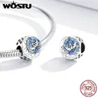 Бусины-шармы круглые из серебра 925 пробы, подвеска летучая мышь пробы