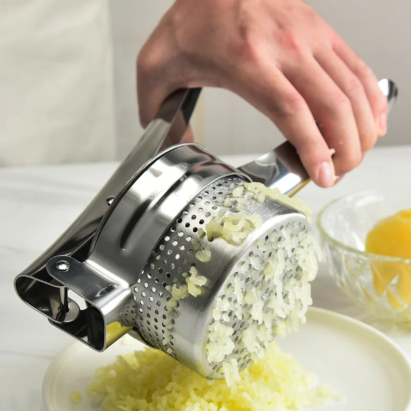 3 in 1 stainless steel potato press with side hole creative kitchen gadget manual juicer free global shipping