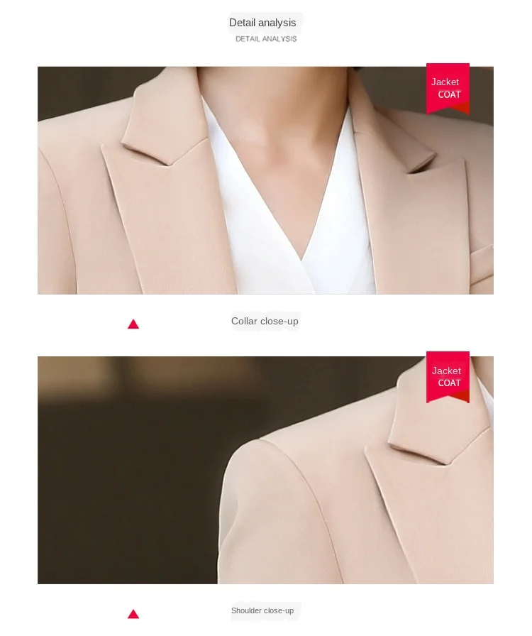 

S-4XL Professional Suit Women 2021 New Autumn Temperament Slim Suit White-collar Overalls Commuter Formal Wear High Quality