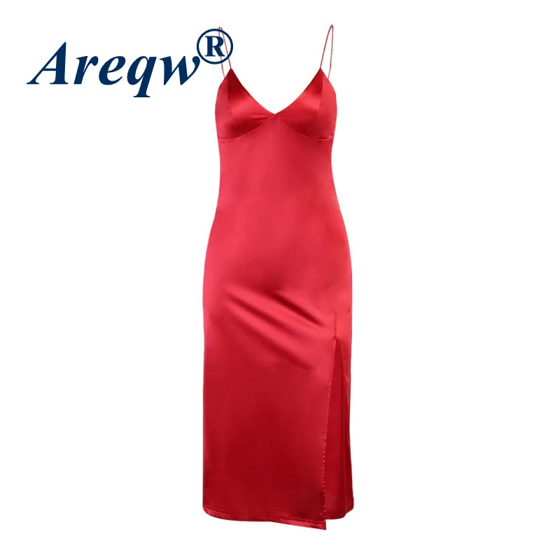 

2021 Summer New French Triangle Slit Sling Dress Sexy Sling Halter Skirt