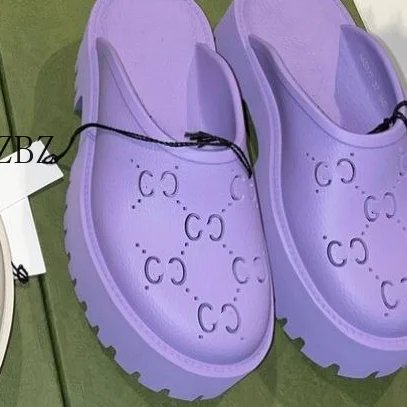 

Шлепанцы женские на платформе, пляжные сандалии, роскошная обувь на плоской подошве, с круглым носком, натуральная кожа, летние Тапочки