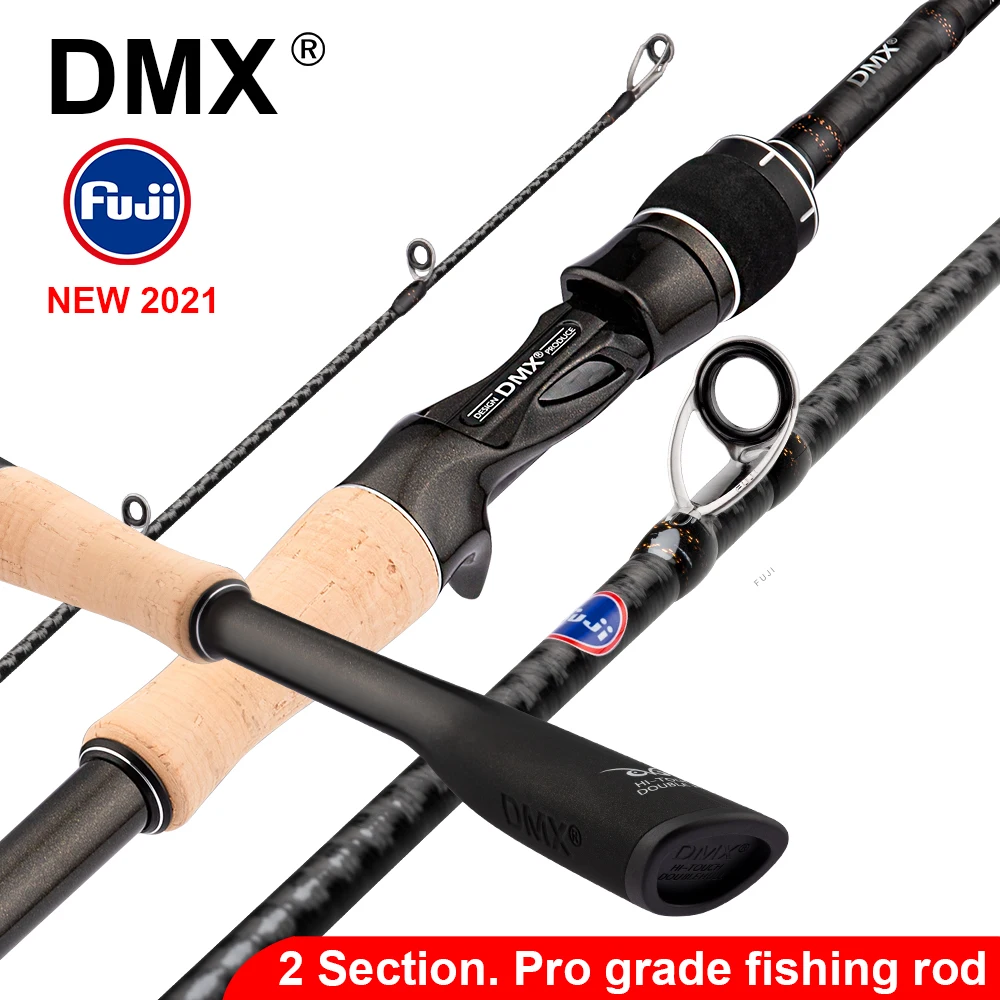 DMX PISTA 2 Section FUJI Fishing Rod Spinning Casting Travel Rod 7-42g 1.98m 2.10m 2.24 m Baitcasting ML M MH Fishing Rod