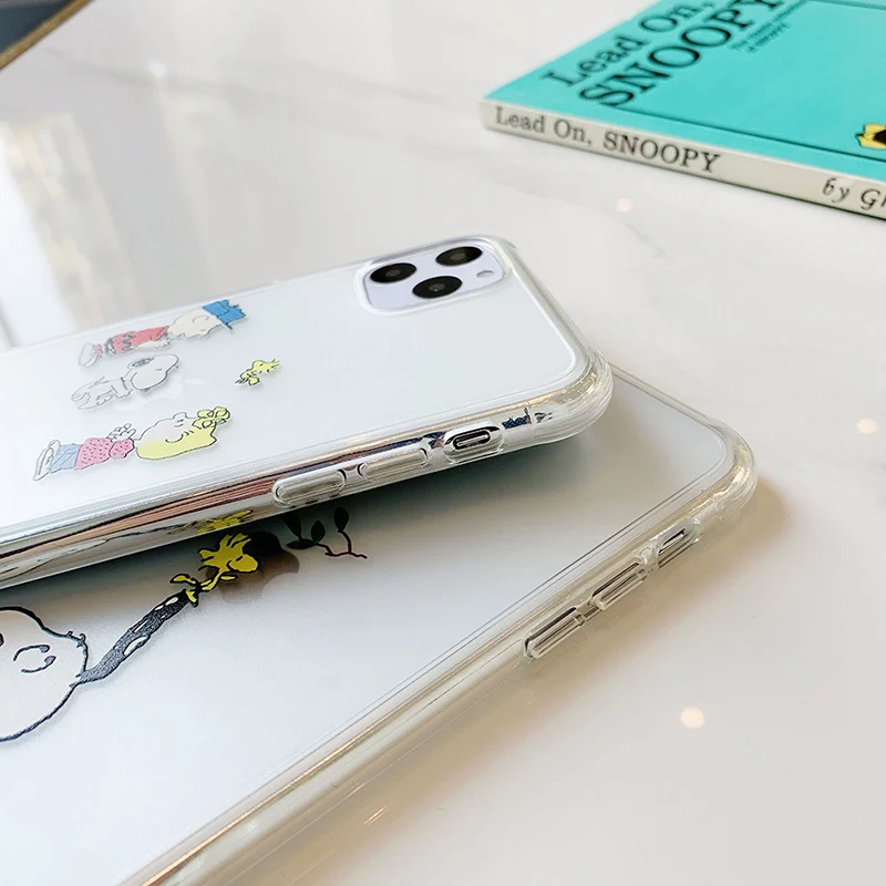 Милый чехол для телефона с рисунком собаки, птицы для iPhone X, XR, XS, Max, для iPhone 6, 6s, 7, 8 plus, 11pro, прозрачный мягкий силиконовый чехол, задняя крышка