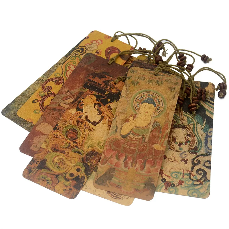 10 шт./партия Творческий Dunhuang Mogao гроты фрески закладки картонная книга держатель