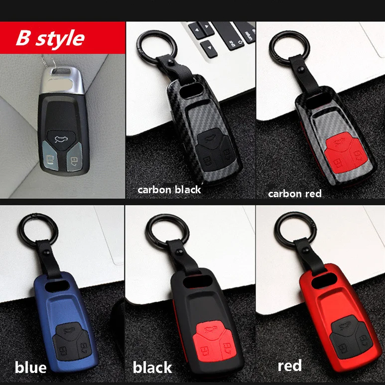 Чехол для автомобильного ключа из углеродного волокна AUDI A4L A1 A3 A4 A6 B9 Q3 Q5 Новинка Q7