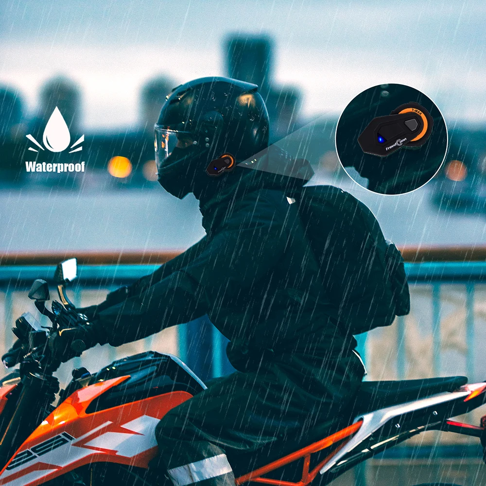 2 комплекта Freedconn T MAX мотоцикла 6 Riders Group говорить FM радио для мотоциклетного шлема
