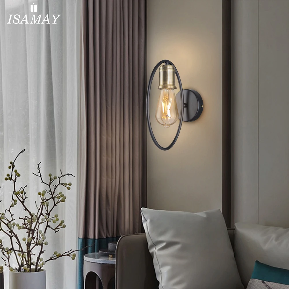 Простой креативный настенный светильник в скандинавском стиле металлическая