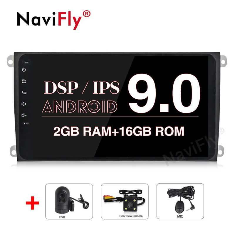 2GB-16GB-Camera-DVR DSP ips 1 Din Android 9,0 автомобильный Радио мультимедийный плеер gps навигация для Porsche Cayenne 2003-2010 RDS fm стерео головное устройство - Цвет: 2GB-16GB-Camera-DVR
