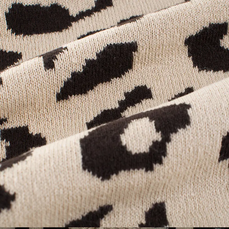 Трикотажные кардиганы для маленьких девочек свитер с леопардовым принтом