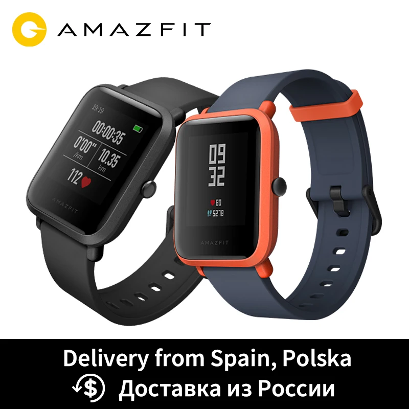 Смарт-часы Amazfit Bip(GPS, 45 дней без подзарядки), с поддержкой русского языка. Официальная гарантия 1 год