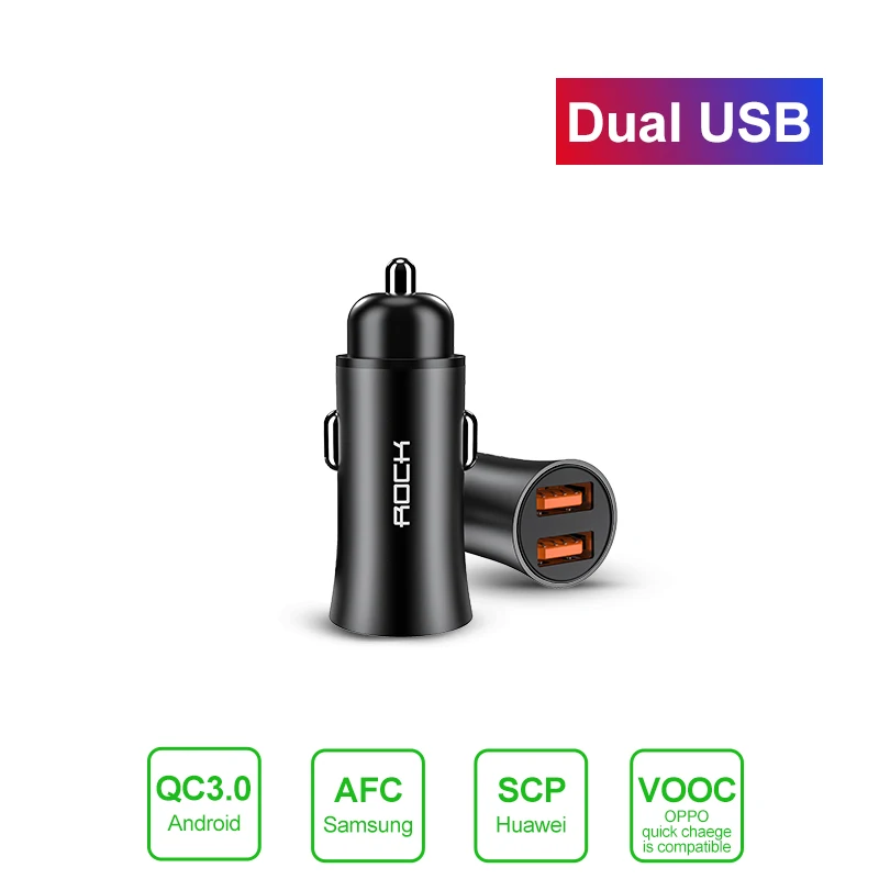 Black 32W Быстрая зарядка 4,0 3,0 USB Автомобильное зарядное устройство для samsung huawei Supercharge AFC SCP QC4.0 QC3.0 быстрое автомобильное зарядное устройство для телефона для Xiaomi Mi - Тип штекера: Black