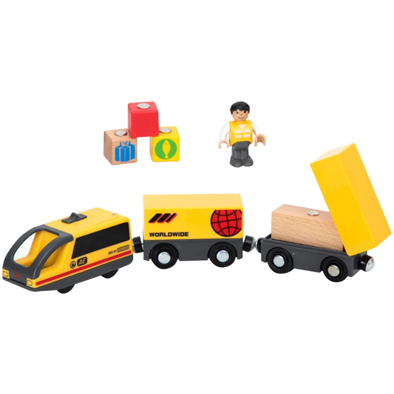 

Kids Electric Train Toys Set Train Diecast Slot Toy Fit for Standard Wooden Train Track Railway Toys for Children Gifts